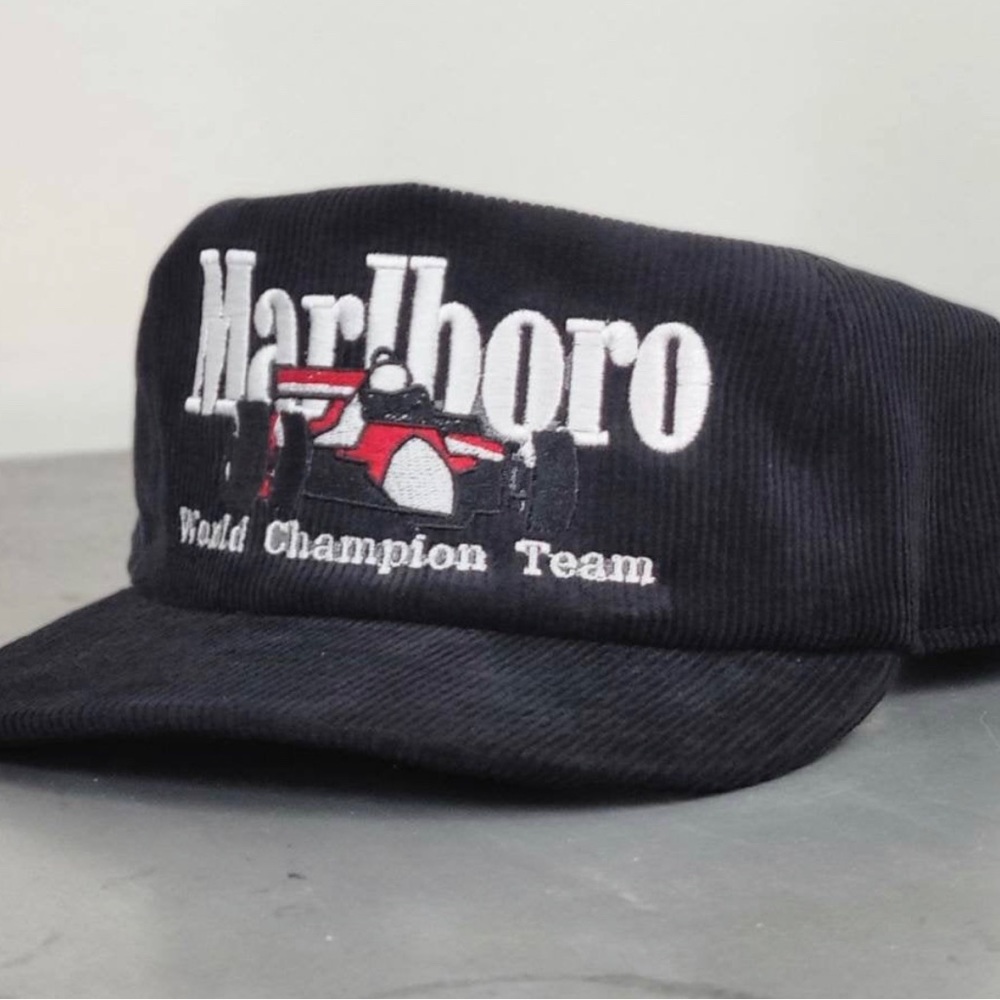 COPY - Deadstock Embroidered Marlboro Racing Corduroy Hat